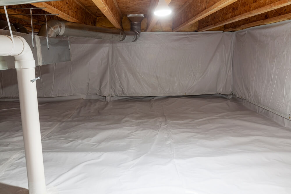 Crawl space in Richmond Hill, Ontario ready for insulation service